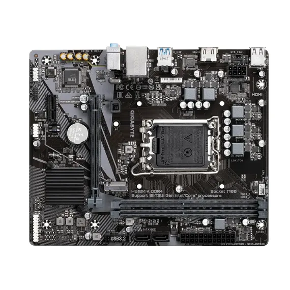 МАТЕРИНСКАЯ ПЛАТА GIGABYTE H610M K DDR4, LGA1700, INTEL H610, MICRO-ATX