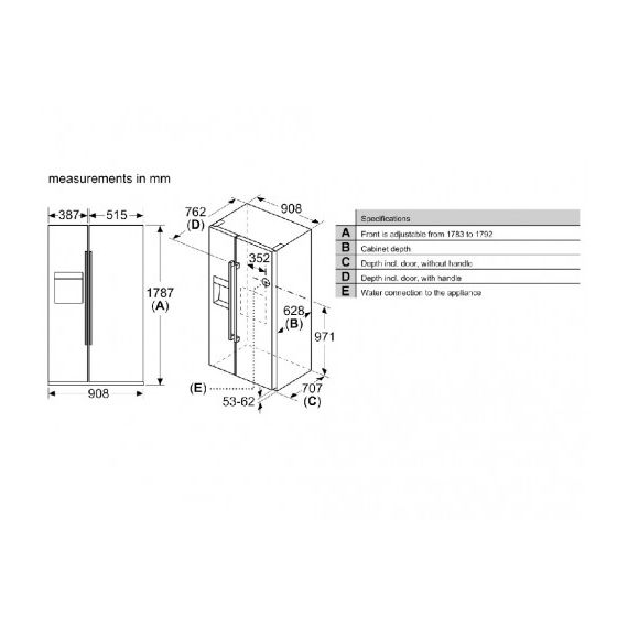 BOSCH SIDE BY SIDE KAD93VBFP ЧЕРНЫЙ