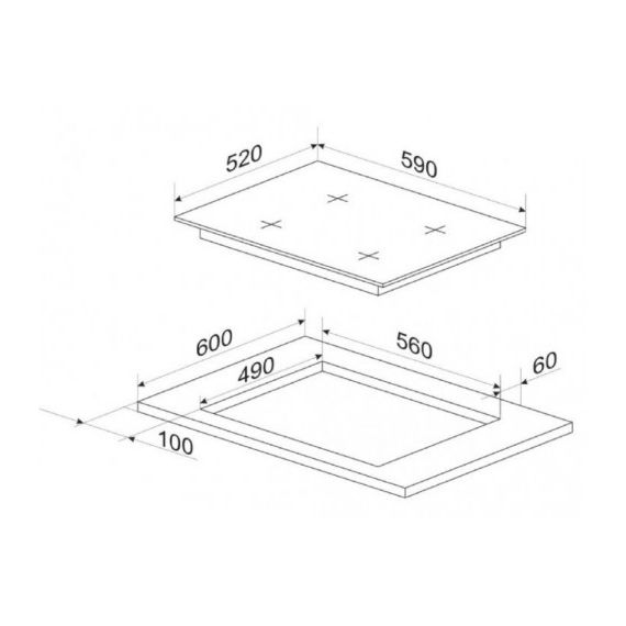 ВСТРАИВАЕМАЯ  ГАЗОВАЯ ПАНЕЛЬ HANSA BHGW6515506 ВАРОЧНАЯ ПАНЕ