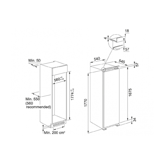 МОРОЗИЛЬНИК ВСТРАИВАЕМЫЙ FRANKE FSDF 330 NF NE F ( 118.0627.