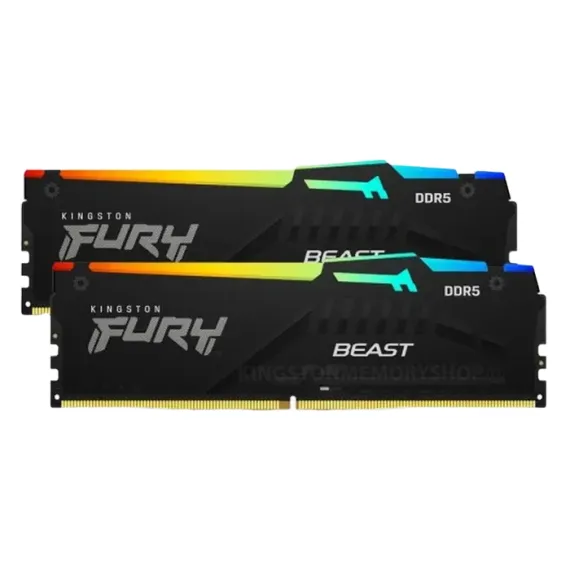 MEMORIE RAM KINGSTON FURY BEAST RGB, DDR5 SDRAM, 5600 MHZ, 64GB, KF556C40BBAK2-64