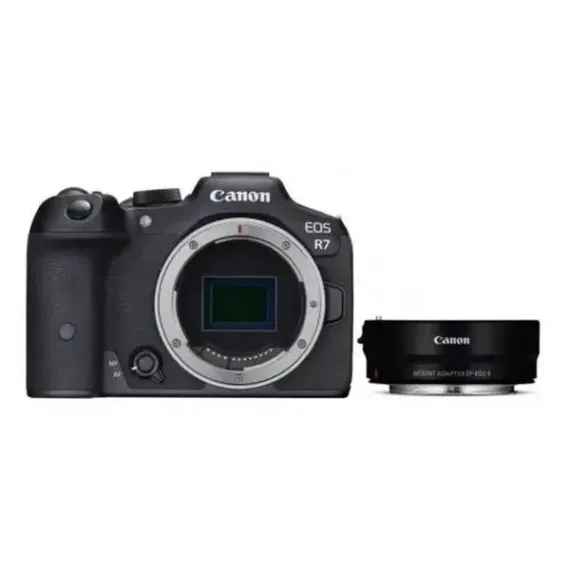 БЕЗЗЕРКАЛЬНЫЙ ФОТОАППАРАТ CANON EOS R7 BODY & ADAPTER EF-EOS R, ЧЁРНЫЙ