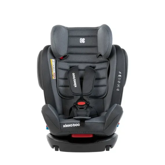 ДЕТСКОЕ АВТОКРЕСЛО KIKKA BOO 4 FIX DOUBLE ISOFIX, ГРУППА 0+/1/2/3 (0-36 КГ), ТЕМНО-СЕРЫЙ