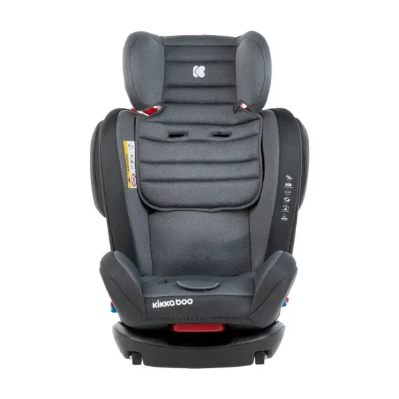 ДЕТСКОЕ АВТОКРЕСЛО KIKKA BOO 4 FIX DOUBLE ISOFIX, ГРУППА 0+/1/2/3 (0-36 КГ), ТЕМНО-СЕРЫЙ