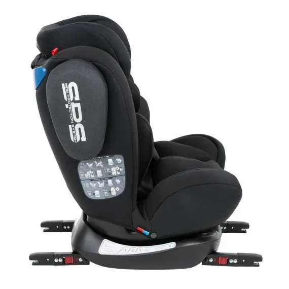 ДЕТСКОЕ АВТОКРЕСЛО KIKKA BOO 4 FIX DOUBLE ISOFIX, ГРУППА 0+/1/2/3 (0-36 КГ), ЧЁРНЫЙ