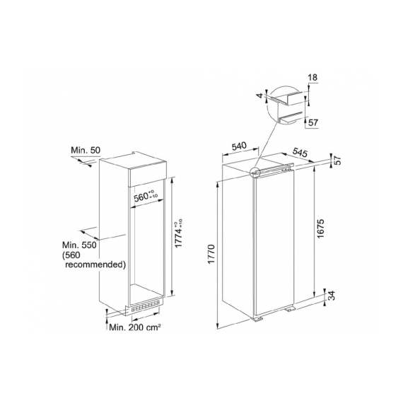 ХОЛОДИЛЬНИК ВСТРАИВАЕМЫЙ FRANKE FSDR 330 V NE F ( 118.0627.4