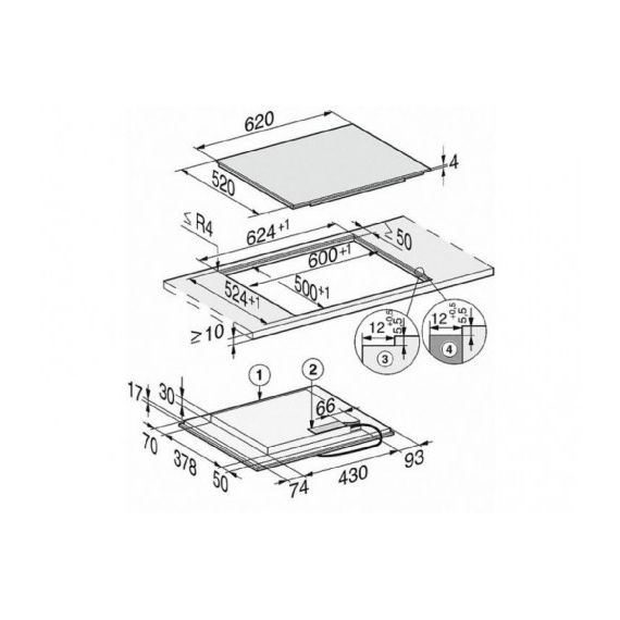 MIELE ИНДУКЦИОННАЯ ПЛИТА KM 7464 FL ЧЕРНЫЙ