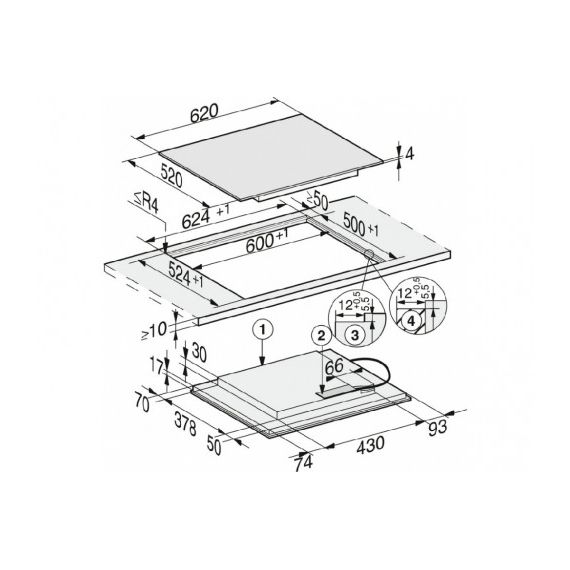 MIELE ИНДУКЦИОННАЯ ПЛИТА KM 7564 FL ЧЕРНЫЙ