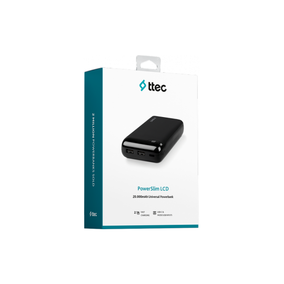 TTEC LCD POWER SLIM 20000MAH BLACK