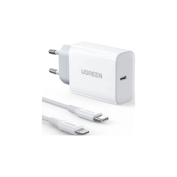 UGREEN PD 20W + LIGHTING CABLE WHITE