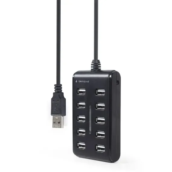 USB-КОНЦЕНТРАТОР GEMBIRD UHB-U2P10P-01, ЧЁРНЫЙ