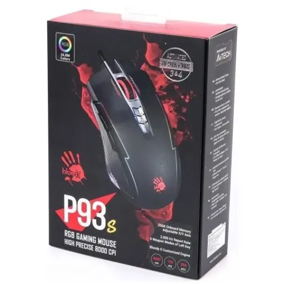 ИГРОВАЯ МЫШЬ BLOODY P93S, ЧЁРНЫЙ