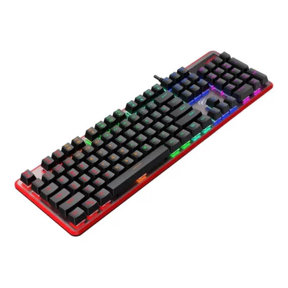 TASTATURA HAVIT KB870L, CU FIR, NEGRU