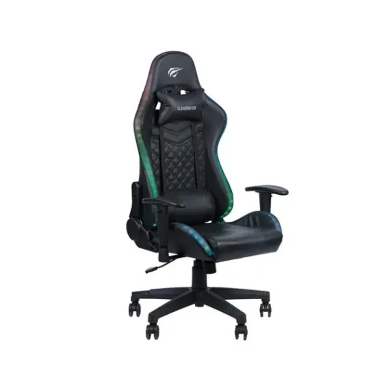 SCAUN GAMING HAVIT GC927, PVC PIELE, NEGRU