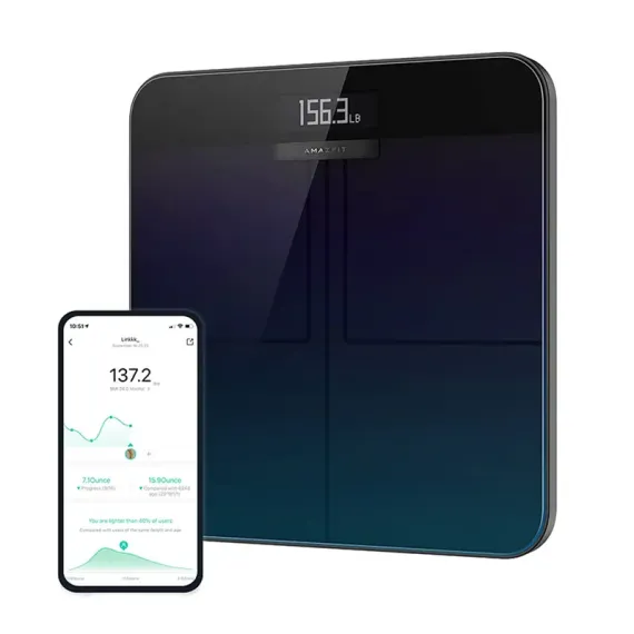 ЭЛЕКТРОННЫЕ НАПОЛЬНЫЕ ВЕСЫ AMAZAFIT SMART SCALE, ЧЁРНЫЙ