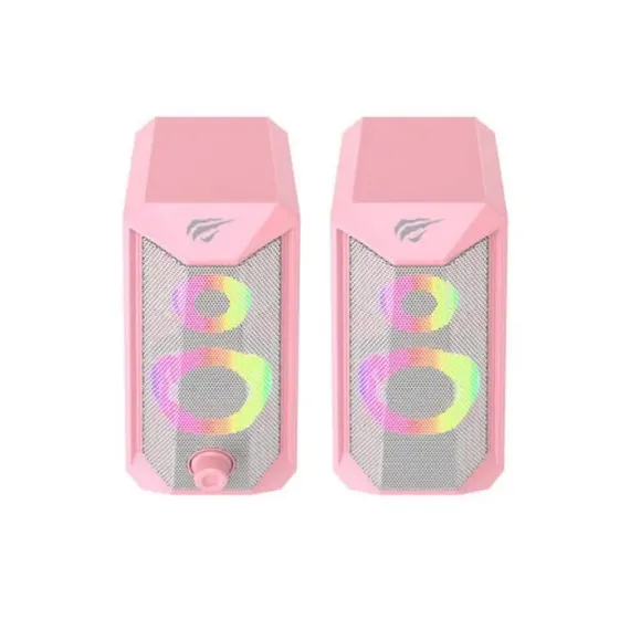 КОМПЬЮТЕРНЫЕ КОЛОНКИ 2.0 HAVIT SK202, РОЗОВЫЙ