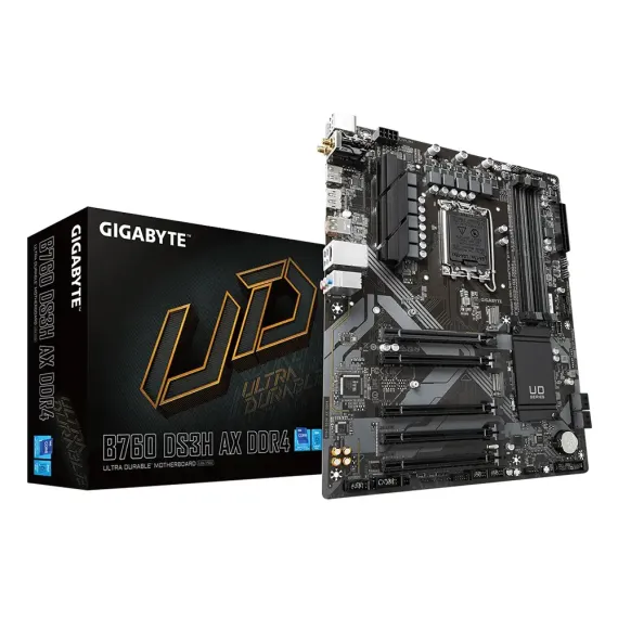МАТЕРИНСКАЯ ПЛАТА GIGABYTE B760 DS3H AX, LGA1700, INTEL B760, ATX