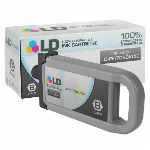 КАРТРИДЖ ЧЕРНИЛЬНЫЙ CANON PFI-706B, 700МЛ, ЧЕРНЫЙ