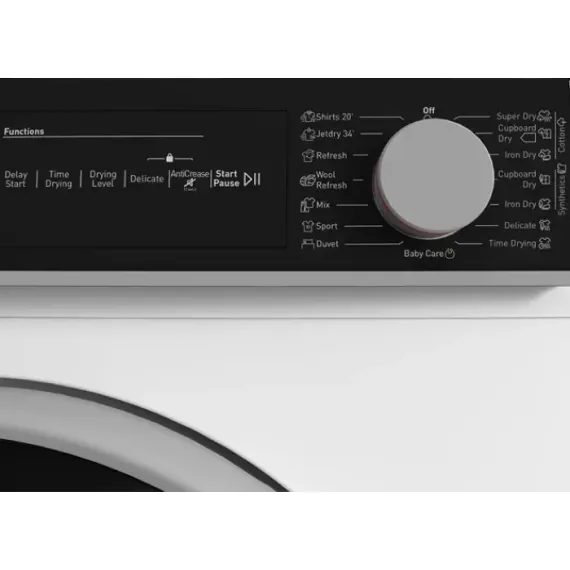 СУШИЛЬНАЯ МАШИНА SHARP KDNHH8S7GW2EE, 8КГ, БЕЛЫЙ