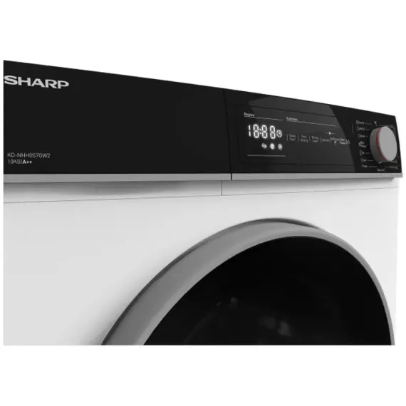 СУШИЛЬНАЯ МАШИНА SHARP KDNHH0S7GW2EE, 10КГ, БЕЛЫЙ