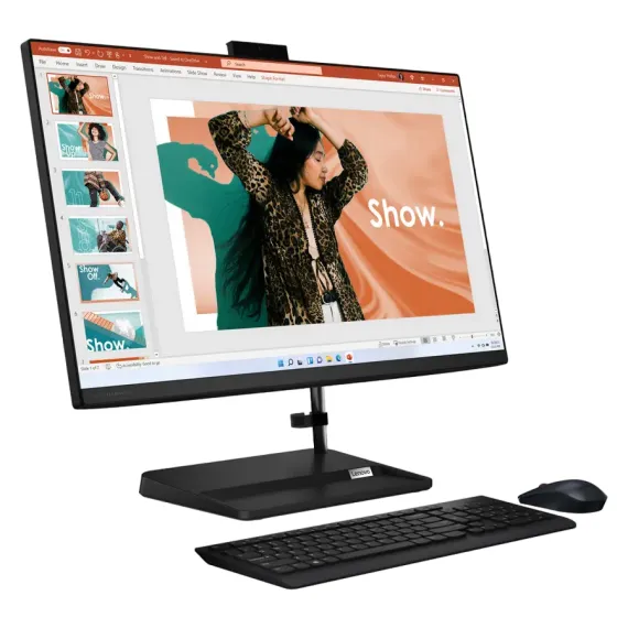 COMPUTER ALL-IN-ONE LENOVO IDEACENTRE 3 24IAP7, 23,8", INTEL CORE I5-12450H, 16GB/512GB, FARA SO, NEGRU