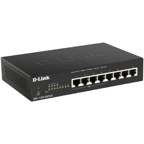 COMUTATOR POE D-LINK DGS-1100-08PLV2, 4X IEEE 802.3AF/AT