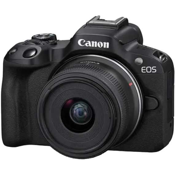 БЕЗЗЕРКАЛЬНЫЙ ФОТОАППАРАТ CANON EOS R50 BLACK & RF-S 18-45MM F/4.5-6.3 IS STM KIT, ЧЁРНЫЙ