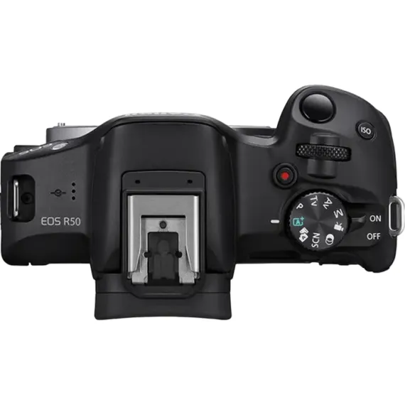 БЕЗЗЕРКАЛЬНЫЙ ФОТОАППАРАТ CANON EOS R50 BLACK & RF-S 18-45MM F/4.5-6.3 IS STM KIT, ЧЁРНЫЙ