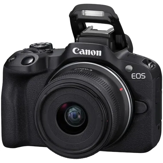 БЕЗЗЕРКАЛЬНЫЙ ФОТОАППАРАТ CANON EOS R50 BLAC & RF-S 18-45MM & RF-S 55-210MM KIT, ЧЁРНЫЙ