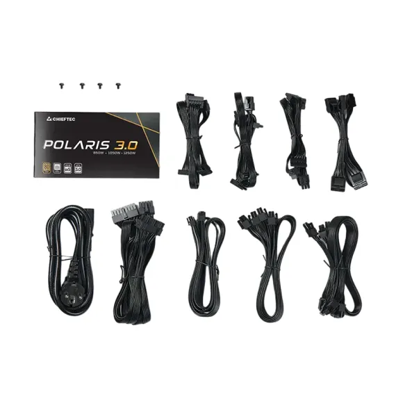 БЛОК ПИТАНИЯ ДЛЯ КОМПЬЮТЕРОВ CHIEFTEC PPS-1050FC-A3, 1050 ВТ, ATX, ПОЛНОСТЬЮ МОДУЛЬНЫЙ