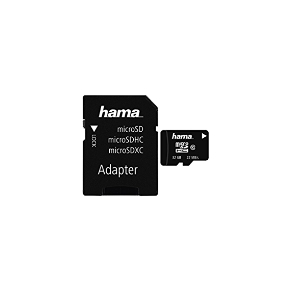 HAMA 32GB MICROSD CARD + SD ADAPTER