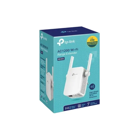 УСИЛИТЕЛЬ WI‑FI СИГНАЛА TP-LINK AC1200, 300 МБИТ/С, 867 МБИТ/С, БЕЛЫЙ