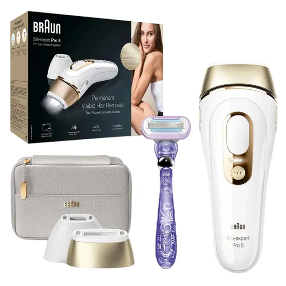 FOTOEPILATOR BRAUN PL5157 SILK-EXPERT PRO 5, ALB | AURIU