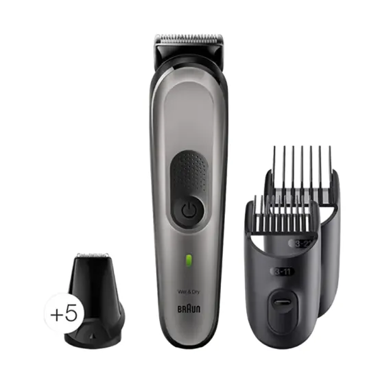 МУЖСКОЙ ТРИММЕР BRAUN MGK7320, СЕРНЫЙ | СЕРЕБРИСТЫЙ