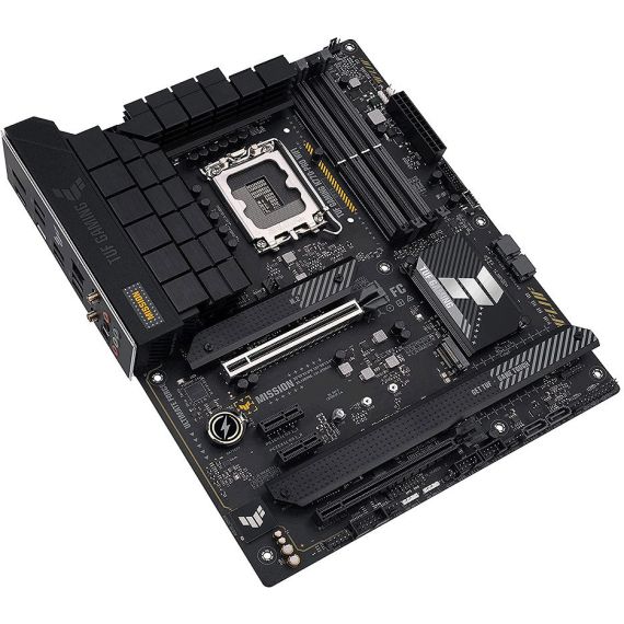 МАТЕРИНСКАЯ ПЛАТА ASUS TUF GAMING H770-PRO WIFI INTEL H770, LGA1700, DUAL DDR5 7200MHZ, PCIE 5.0 X16, PCIE 4.0 X16, DP/HDMI, USB TYPE-C, PCIE RAID, SATA RAID, 4 X M.2 SLOTS PCIE 4.0 X4, SB 8-CH., WI-FI 6 802.11AX, 2.5GB ETHERNET, AURA SYNC