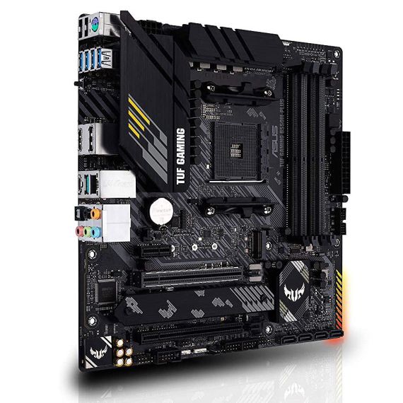 МАТЕРИНСКАЯ ПЛАТА ASUS TUF GAMING TUF GAMING B550M-PLUS AMD B550, AM4, DUAL DDR4 4866MHZ, PCI-E 4.0/3.0 X16, DISPLAY PORT 1.2/HDMI 2.1, USB 3.2, SATA RAID 6GB/S, 2XM.2 X4 SOCKET, 64GB/S M.2 SUPPORT PCIE 4.0 X4, SB 8-CH., 2.5GB ETHERNET, AURA SYNC RGB(PLAC