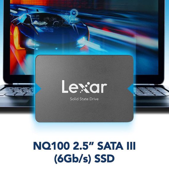 ВНУТРЕНИЙ ВЫСОКОСКОРОСТНОЙ НАКОПИТЕЛЬ 960GB SSD 2.5 LEXAR NQ100 LNQ100X960G-RNNNG, READ 550MB/S, WRITE 450MB/S, SATA III 6.0 GBPS