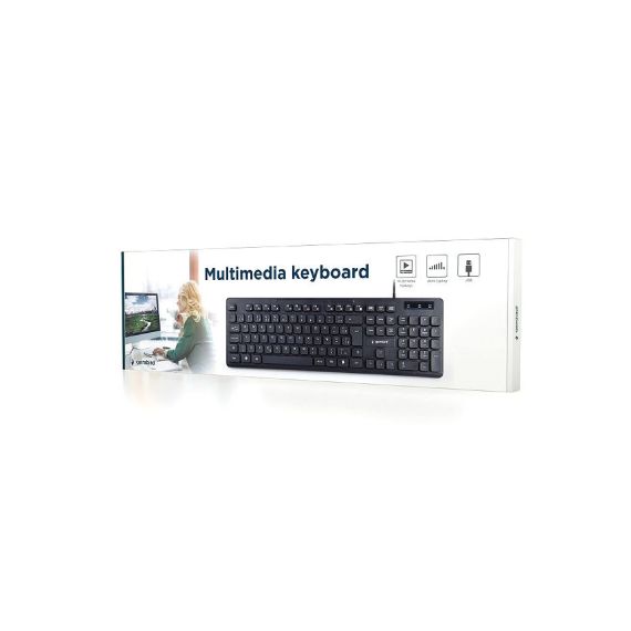 КЛАВИАТУРА GEMBIRD KB-MCH-04-RU SLIMLINE KEYBOARD WITH "CHOCOLATE" TYPE KEYS, 104 PCS, USB