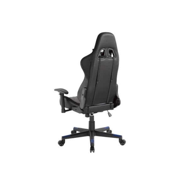 ИГРОВОЕ КРЕСЛО LUMI GAMING CHAIR CH06-30 WITH HEADREST & LUMBAR SUPPORT & RGB LIGHTS, BLACK, PVC LEATHER, 2D ARMREST, STEEL FRAME, 350MM NYLON PLASTIC BASE, NYLON CASTER, 80MM CLASS 4 GAS LIFT, WEIGHT CAPACITY 150 KG