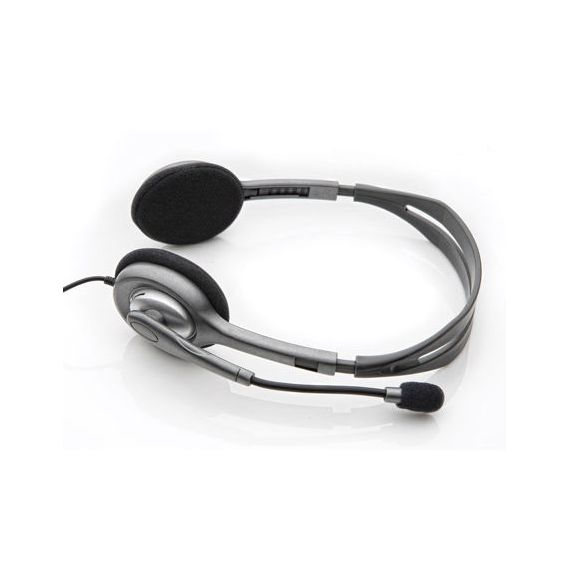 LOGITECH H110 GREY STEREO HEADSET, HEADSET: 20HZ-20KHZ, MICROPHONE: 100HZ-16KHZ, 2M CABLE, 2 X MINI-JACK 3.5MM 981-000271 (CASTI CU MICROFON/НАУШНИКИ С МИКРОФОНОМ)