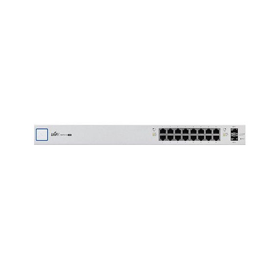 UBIQUITI UNIFI SWITCH 16 (USW-16-POE), 16-PORT 802.3AT POE GIGABIT SWITCH WITH SFP, 2-PORTS SFP, 8 PORTS POE+ IEEE 802.3AT/AF, POE OUTPUT 42W, 1.3" TOUCHSCREEN DISPLAY, NON-BLOCKING THROUGHPUT: 18 GBPS, SWITCHING CAPACITY: 36 GBPS,RACKMOUNTABLE