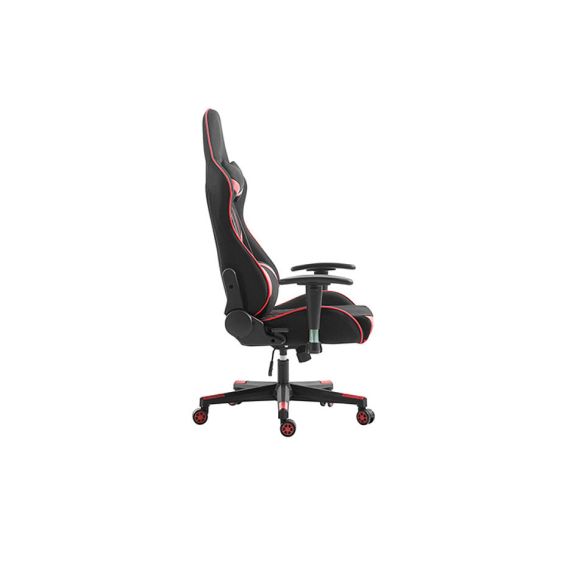 ИГРОВОЕ КРЕСЛО LUMI GAMING CHAIR CH06-13 WITH HEADREST & LUMBAR SUPPORT, BLACK/RED, MESH FABRIC, 2D ARMREST, STEEL FRAME, 350MM NYLON PLASTIC BASE, PU HOODED CASTER, 100MM CLASS 3 GAS LIFT, WEIGHT CAPACITY 150 KG
