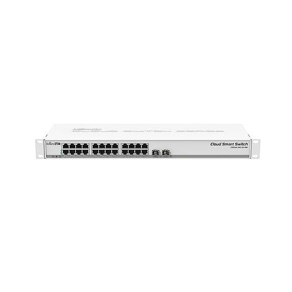 MIKROTIK CLOUD SMART SWITCH CSS326-24G-2S+RM WITH 24 X GIGABIT ETHERNET PORTS, 2X SFP+ CAGES, SWOS, 1U RACKMOUNT CASE, PSU, CSS326-24G-2S+RM
