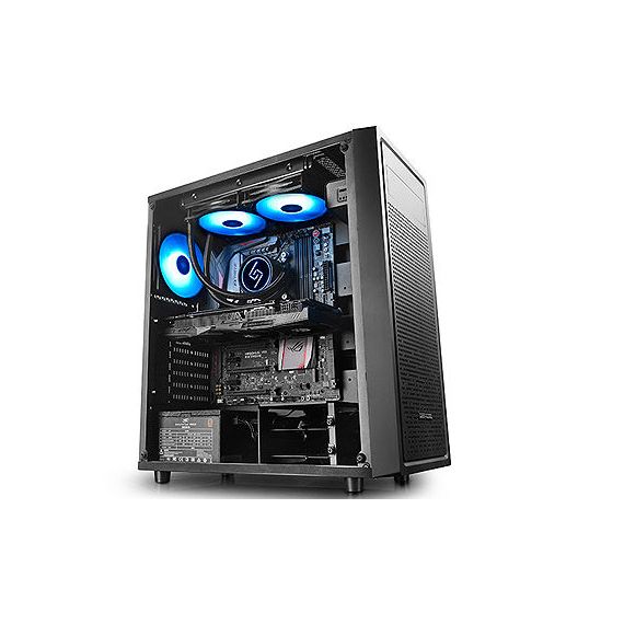 CASE MIDDLETOWER DEEPCOOL E-SHIELD E-ATX/ATX BLACK NO PSU, SIDE TEMPERED GLASS, 1XUSB3.0/2XUSB2.0/AUDIOHD X 1/MIC X 1, INCLUDED: REAR: 1X120MM FAN; OPTIONAL: FRONT: 3X120MM OR 3X140MM; TOP: 2X120MM/140MM (CARCASA/КОРПУС)