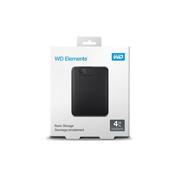 ВНЕШНИЙ HDD 2.5 4TB EXTERNAL HDD WD ELEMENTS PORTABLE WDBU6Y0040BBK-WESN, BLACK, USB 3.0 (HARD DISK EXTERN HDD/ВНЕШНИЙ ЖЕСТКИЙ ДИСК HDD)