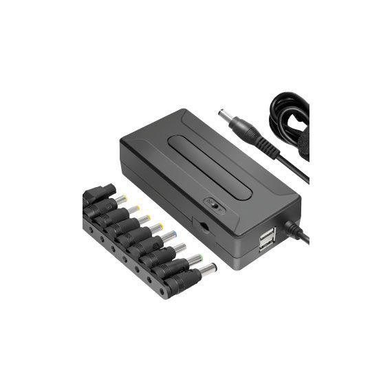 GINZZU GA-10120U UNIVERSAL NOTEBOOK ADAPTER 120W, 12V-24V, 9 ADAPTERS, 2 USB PORTS (ADAPTOR UNIVERSAL PENTRU LAPTOP / УНИВЕРСАЛЬНЫЙ АДАПТЕР ДЛЯ НОУТБУКА), WWW