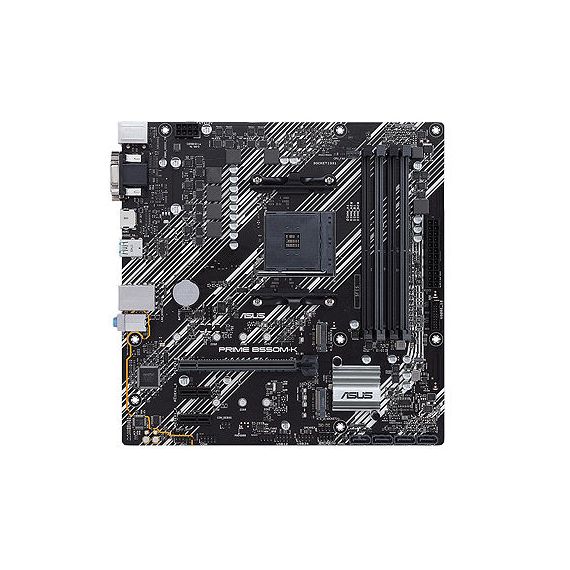 МАТЕРИНСКАЯ ПЛАТА ASUS PRIME B550M-K AMD B550, AM4, DUAL DDR4 4800MHZ, PCI-E 4.0/3.0 X16, DVD-D/D-SUB/HDMI 2.1, USB 3.2, SATA RAID 6GB/S, 2XM.2 X4 SOCKET, 64GB/S M.2 SUPPORT PCIE 4.0 X4, SB 8-CH., GIGABITLAN, LED LIGHTING, (PLACA DE BAZA/МАТЕРИНСКАЯ ПЛАТА