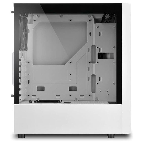 КОМПЬЮТЕРНЫЙ КОРПУС SHARKOON RGB SLIDER WHITE ATX CASE, SIDE PANEL OF TEMPERED GLASS, NO PSU, TOOL-FREE, CABLE MANAGEMENT, FRONT PANEL ARGB LED STRIP, FANS: REAR 1X120MM INSTALLED, ARGB CONTROLLER, 2X3.5