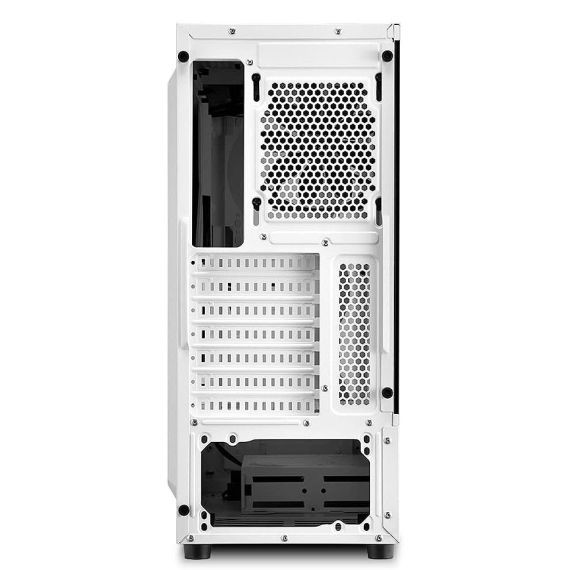 КОМПЬЮТЕРНЫЙ КОРПУС SHARKOON RGB SLIDER WHITE ATX CASE, SIDE PANEL OF TEMPERED GLASS, NO PSU, TOOL-FREE, CABLE MANAGEMENT, FRONT PANEL ARGB LED STRIP, FANS: REAR 1X120MM INSTALLED, ARGB CONTROLLER, 2X3.5