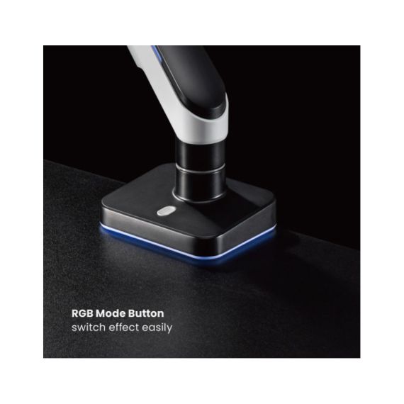 КРЕПЛЕНИЕ МОНИТОРОВ BRATECK LDT61-C012L HEAVY-DUTY RGB LIGHTING GAMING MONITOR ARM, FOR 1 MONITOR, CLAMP-ON, 17"-49", TILT RANGE +50° ~ -20°; SWIVEL RANGE +90° ~ -90°; SCREEEN ROTATION 360°, VESA: 75X75, 100X100, ARM EXTEND: 458MM, WEIGHT CAPACITY PER SCR